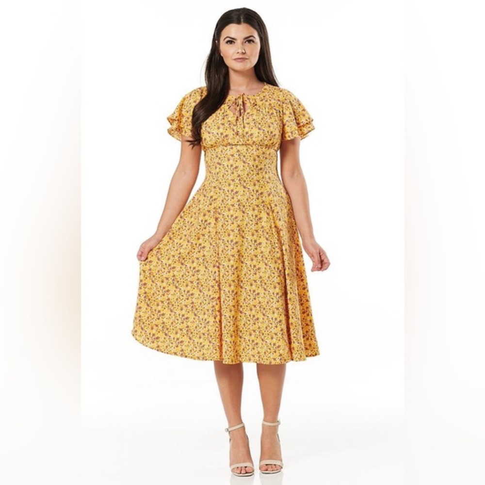 NWT Timeless London Sunita Floral Tea Dress - Small / 6